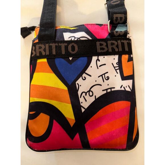 Romero‎ Britto Crossbody Bag Colorful Pop Art Designer Purse - Picture 4 of 8